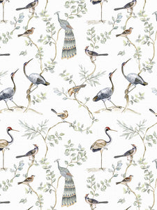 Birds of a Feather Grasscloth Wallpaper