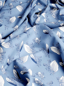 Blue Lily of the Valley Indoor Fabric