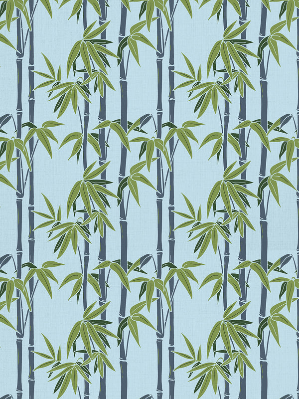 Blue Bamboo Indoor Fabric