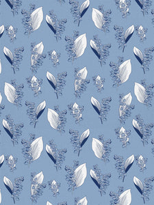 Blue Lily of the Valley Indoor Fabric