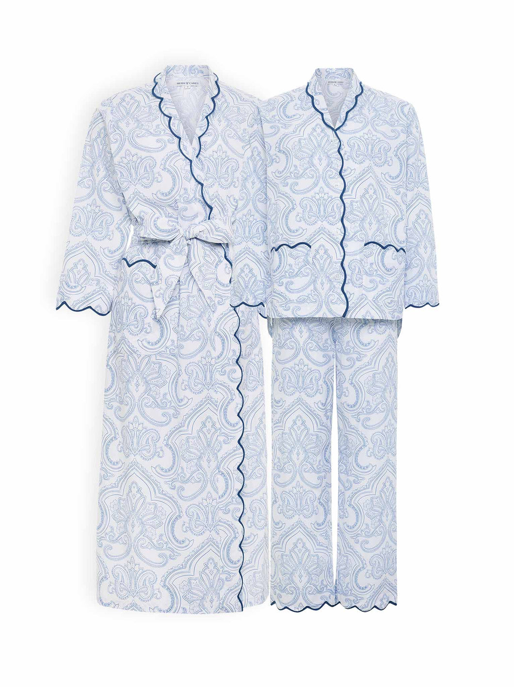 Blue Paisley Bundle: Classic Robe + Pajamas