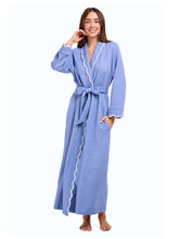 Load image into Gallery viewer, Blue Quilted Classic Robe
