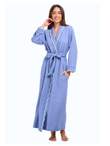 Blue Quilted Classic Robe