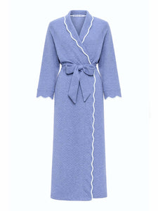 Blue Quilted Classic Robe