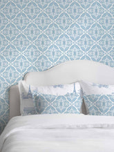 Load image into Gallery viewer, Ice Blue Filigree Indoor Fabric
