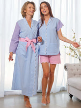 Load image into Gallery viewer, Gingham Bundle: Classic Robe + Pajamas with Shorts
