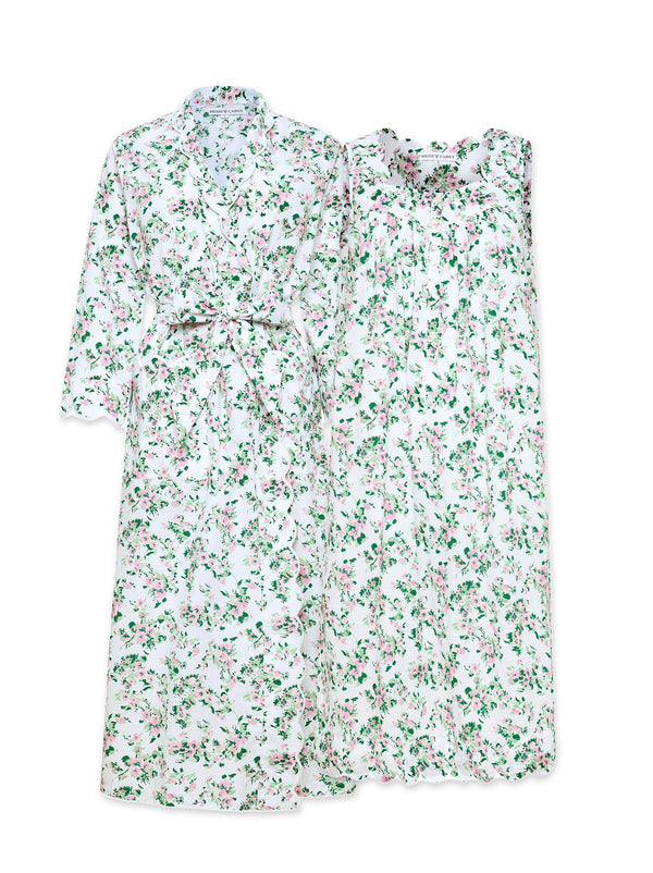 New Floral Bundle: Classic Robe + Gathered Nightgown