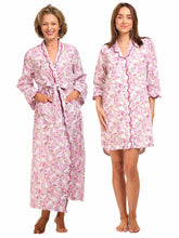 Load image into Gallery viewer, Pink Butterfly Bundle: Classic Robe + Nightshirt
