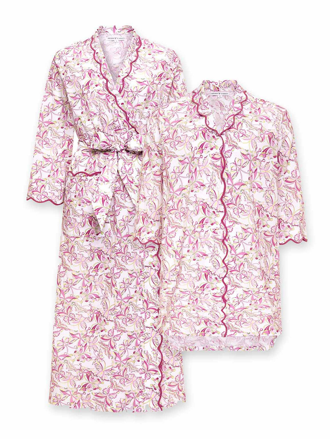 Pink Butterfly Bundle: Classic Robe + Nightshirt