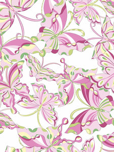 Pink Butterfly Print Classic Robe