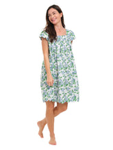 Load image into Gallery viewer, Hydrangea Cap Sleeve Short Nightgown
