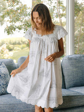 Load image into Gallery viewer, Paris Print Cap Sleeve Short Nightgown
