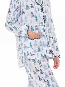 Blue/Green Pagoda Pajamas