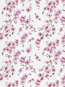 Cherry Blossom Grasscloth Wallpaper