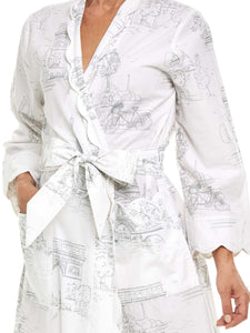 Paris Print Classic Robe