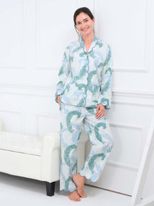 Feather Print Pajamas