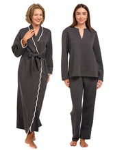 Load image into Gallery viewer, Grey Quilted Bundle: Robe + Loungewear Set
