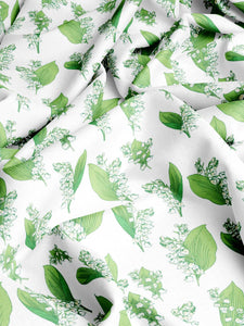 Green Lily of the Valley Indoor Fabric