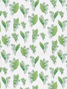 Green Lily of the Valley Indoor Fabric