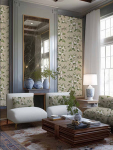 Tan Hummingbird Indoor Fabric