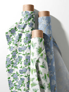 Pale Blue Gardenia Indoor Fabric