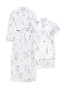 Lavender Bundle: Classic Robe + Pajamas with Shorts
