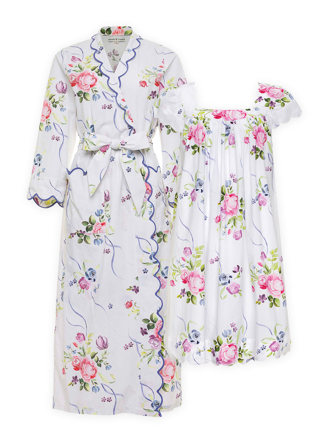Lila Rose Bundle: Classic Robe + Cap Sleeve Short Nightgown