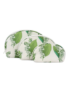Lily of the Valley Cosmetic Pouch (Set of 3)