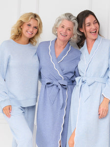 Ice Blue Quilted Loungewear Set