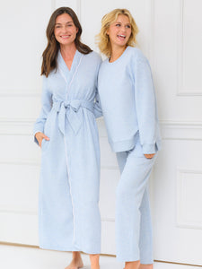 Ice Blue Quilted Loungewear Set