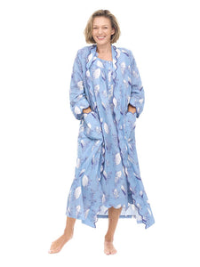 Blue Lily of the Valley Gathered Nightgown