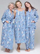 Load image into Gallery viewer, Blue Lily of the Valley Gathered Nightgown

