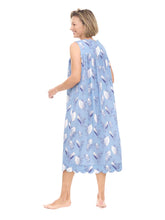 Load image into Gallery viewer, Blue Lily of the Valley Gathered Nightgown
