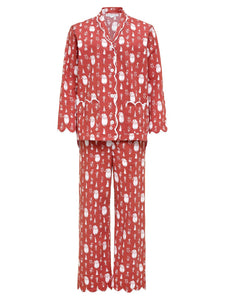 Santa Print Pajamas