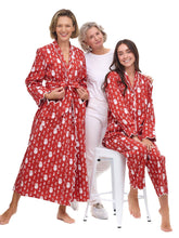 Load image into Gallery viewer, Santa Print Bundle: Classic Robe + Pajamas
