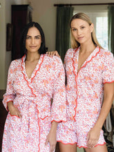 Load image into Gallery viewer, Pink Floral Pima Knit PJ with Shorts
