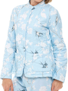 Pale Blue Gardenia Quilted Jacket