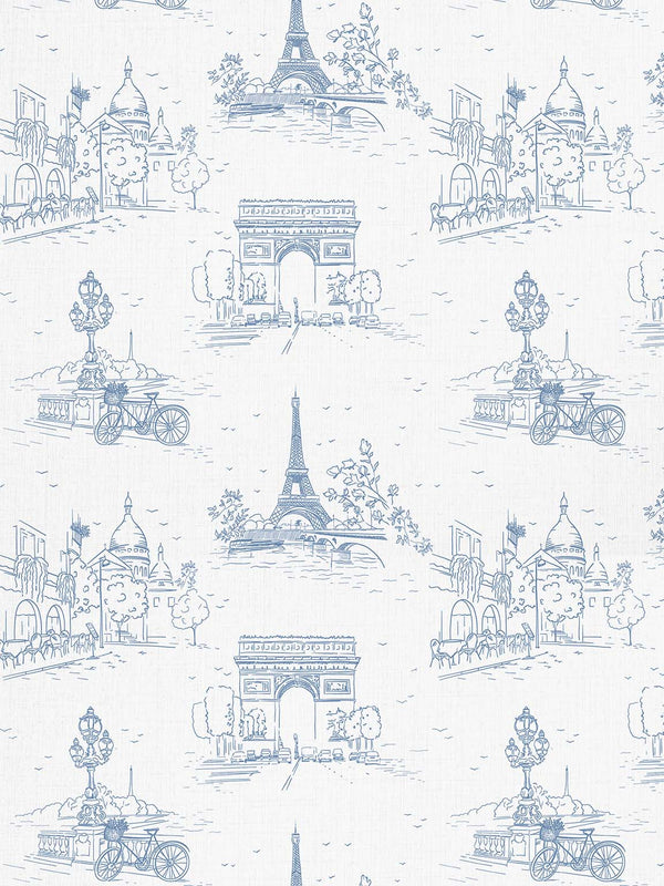 Blue Paris Indoor Fabric