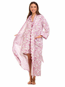 Pink Butterfly Bundle: Classic Robe + Nightshirt