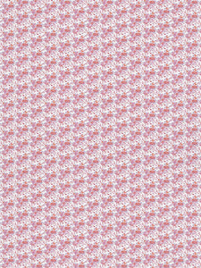 Pink Block Print Floral Indoor Fabric