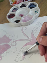 Load and play video in Gallery viewer, Pink Butterfly Print Classic Robe
