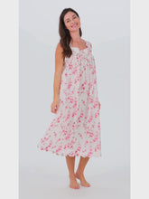 Load and play video in Gallery viewer, Cherry Blossom Gathered Nightgown
