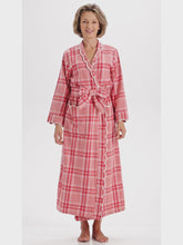 Load and play video in Gallery viewer, Elegant Red Flannel Plaid Classic Robe
