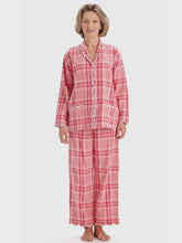 Load and play video in Gallery viewer, Elegant Red Flannel Plaid Pajamas
