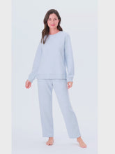 Load and play video in Gallery viewer, Ice Blue Quilted Loungewear Set
