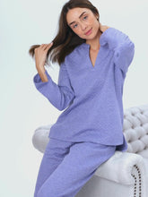 Load and play video in Gallery viewer, Blue Quilted Loungewear Set
