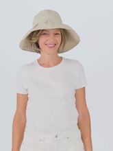 Load and play video in Gallery viewer, Beige Pleated Sun-Travel Hat
