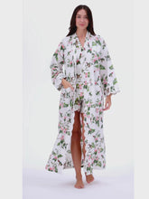 Load and play video in Gallery viewer, White Hummingbird Bundle: Classic Robe + Pajamas with Shorts

