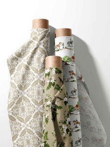 Tan Hummingbird Indoor Fabric