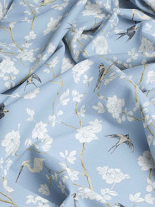 Pale Blue Gardenia Indoor Fabric